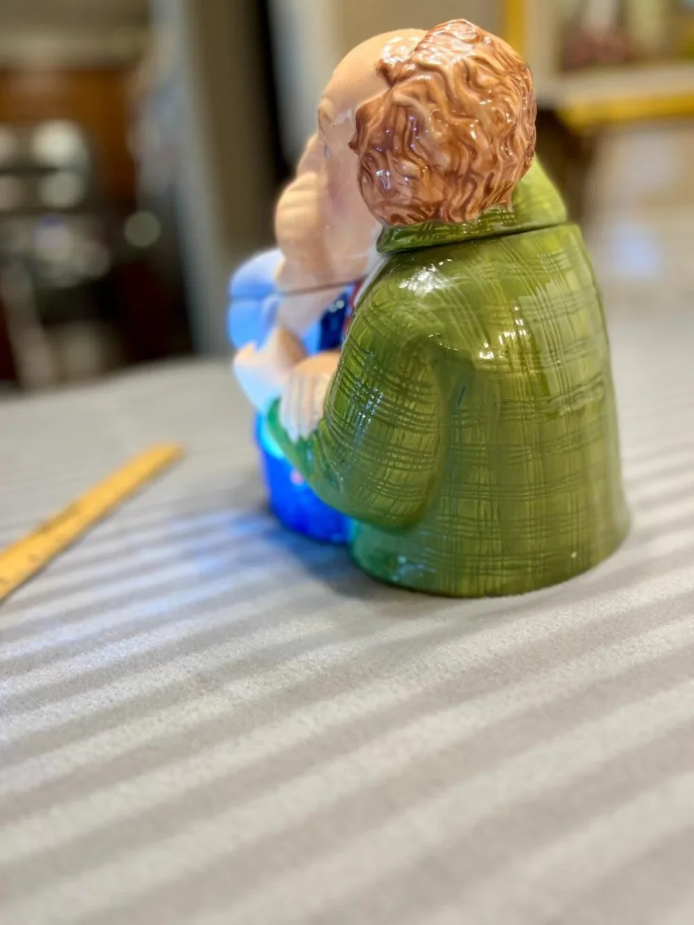 VTG 1997 The Three Stooges Cookie Jar Ceramic Clay Art Moe Larry Curly